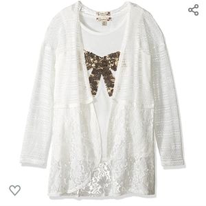 Speechless Girl's Big Top 2 Piece Cozy With Bow